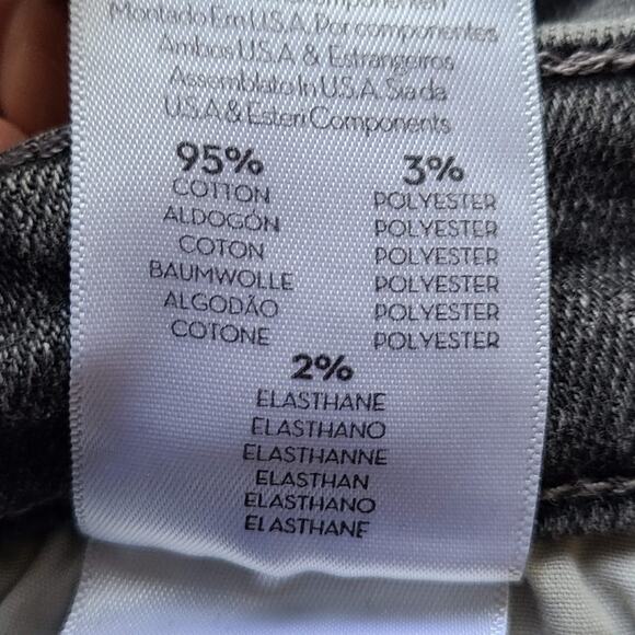 MOTHER The Mid‎ Rise Dazzler in Open Later Gray Busted Knee 1686-734 Women's 28 - Picture 14 of 16